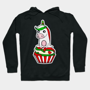 Merry Christmas Unicorn Cupcake Hoodie